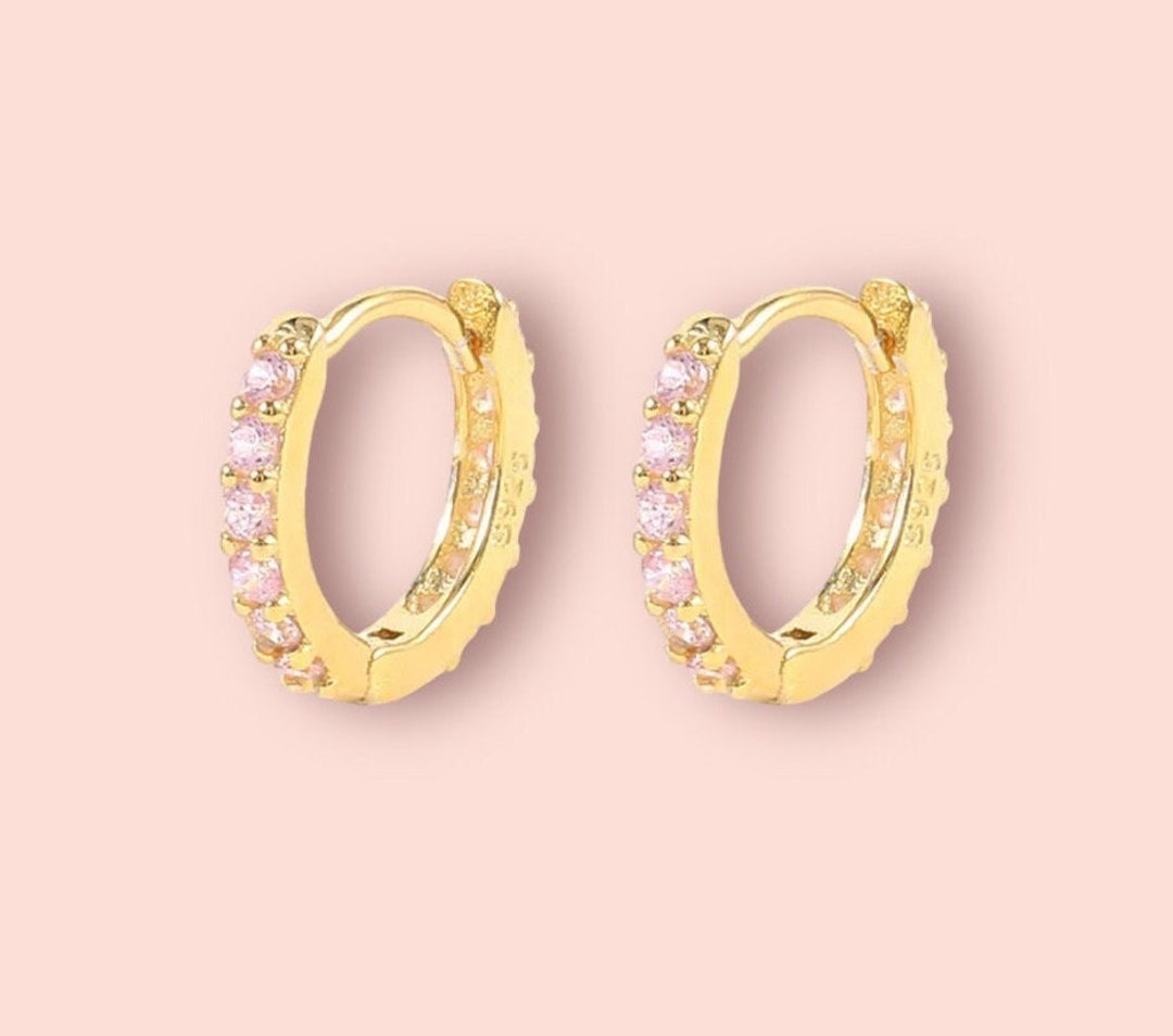 orecchini cerchio oro rosa e cristalli - Gioielli - Orecchini - di