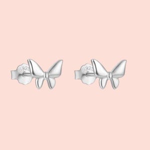 925 Sterling Silver Butterfly stud earrings