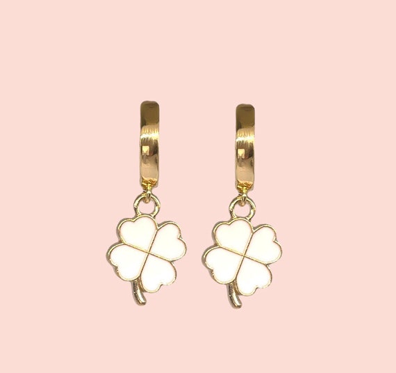 18K ゴールドメッキ ホワイト & ゴールド クローバー ヴァン クリーフ