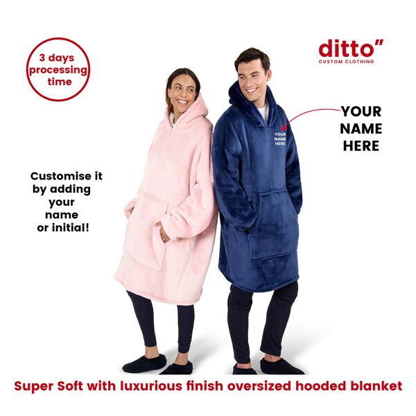 Oversized Blanket Hoodie Personalised Etsy UK