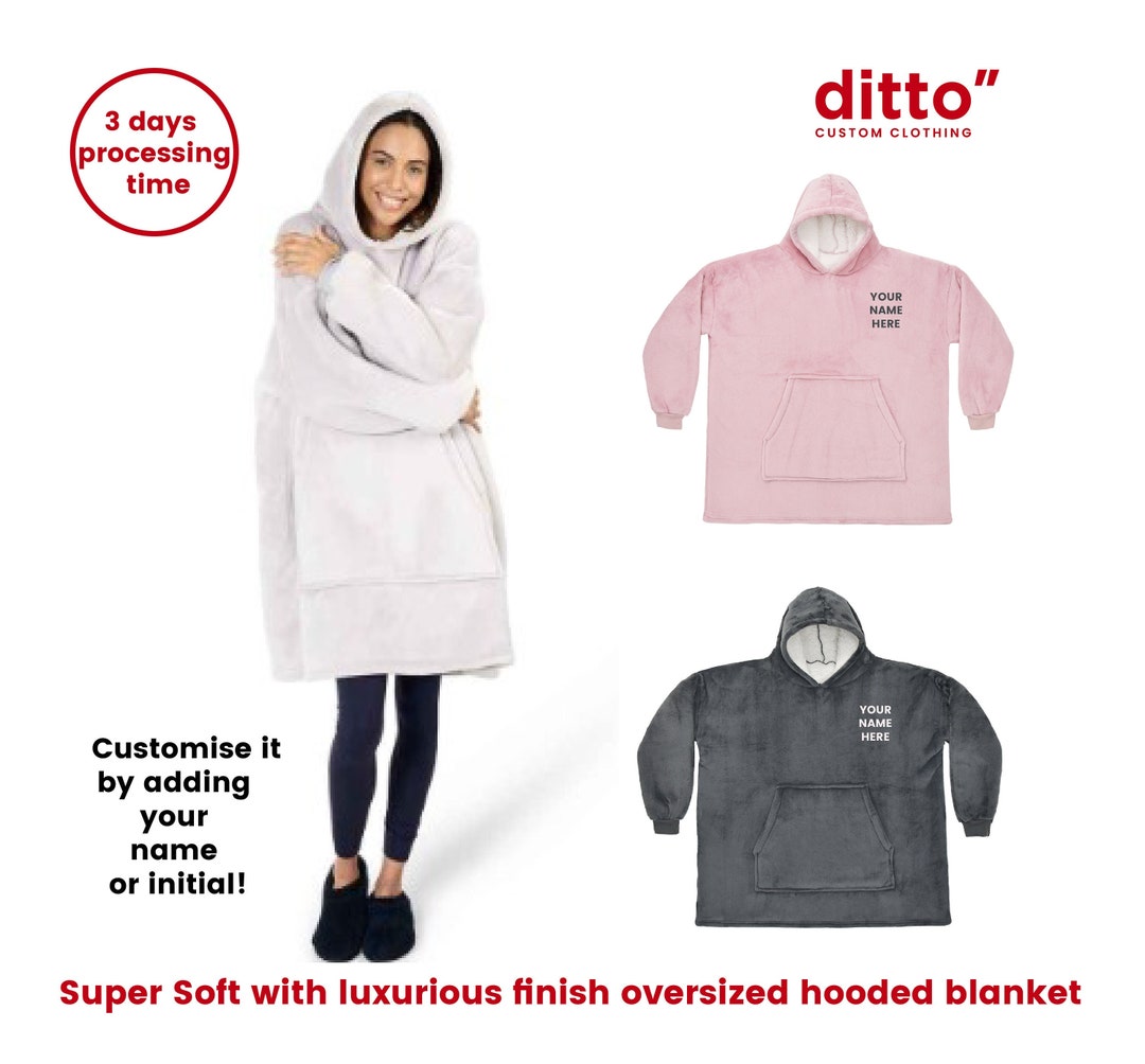 Personalised Oodie Mother's Day Long Hoodie Blanket Etsy UK