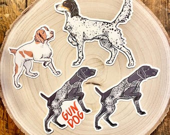Bird Dog Stickers, GSP, Brittany, Setter Hunting Stickers