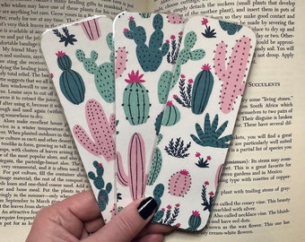 Cactus Succulent Double Sided Bookmark, Laminated, Regular SIze or Mini