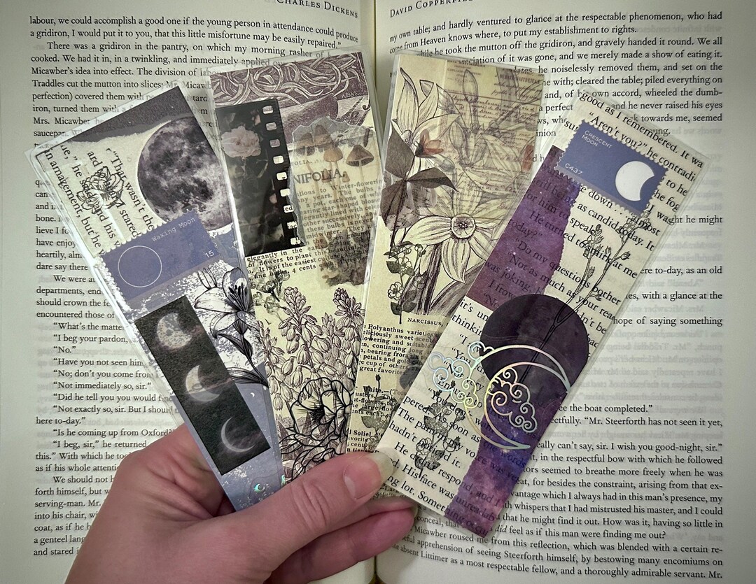 Coll Bookmarks Collage Bookmark, Laminated, Recycled Book Page, Unique - Etsy