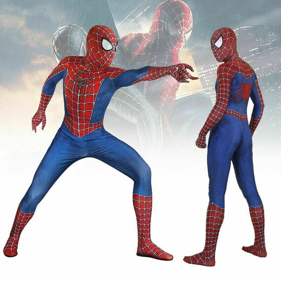 Spider Man Cosplay Costume Spider Man 2 Tobey Maguire Suit Version