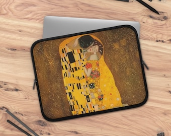 The Kiss Laptop Sleeve – Gustav Klimt Famous Painting, Water-Resistant