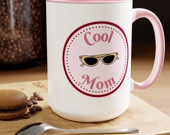 Cool Mom Sunglasses Two-Tone Coffee Mug 15oz