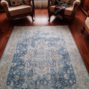 Vintage Turkish Oushak Rug 2x3: Antique Style Pattern Rug