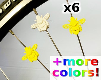 6x Bee Bike Spoke Decorations, bee bicycle decorations, bee bike accessories, bee themed bike parts