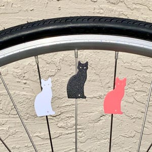 6x Cat Bike Spoke Decorations - fietskatdecoratie - kattenfietsdecoratie, voor fietsfeest of fietsparade en harige fans afbeelding 8