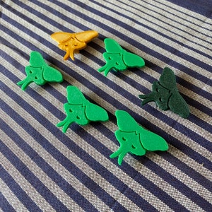 6x Moth Bike Spoke Decorations - Moth cycling accessories - bike gift for him or her - goblincore cyclist gift image 2