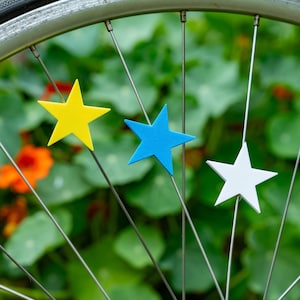 6x Star Bike Spoke Decorations, gift for cyclist, july 4th bike parade, patriotic bicycle, American ebike accessories image 1