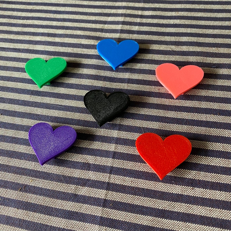6x Heart Bike Spoke Decorations, valentines bicycle decorations, cute bike accessories, heart themed bike parts image 3