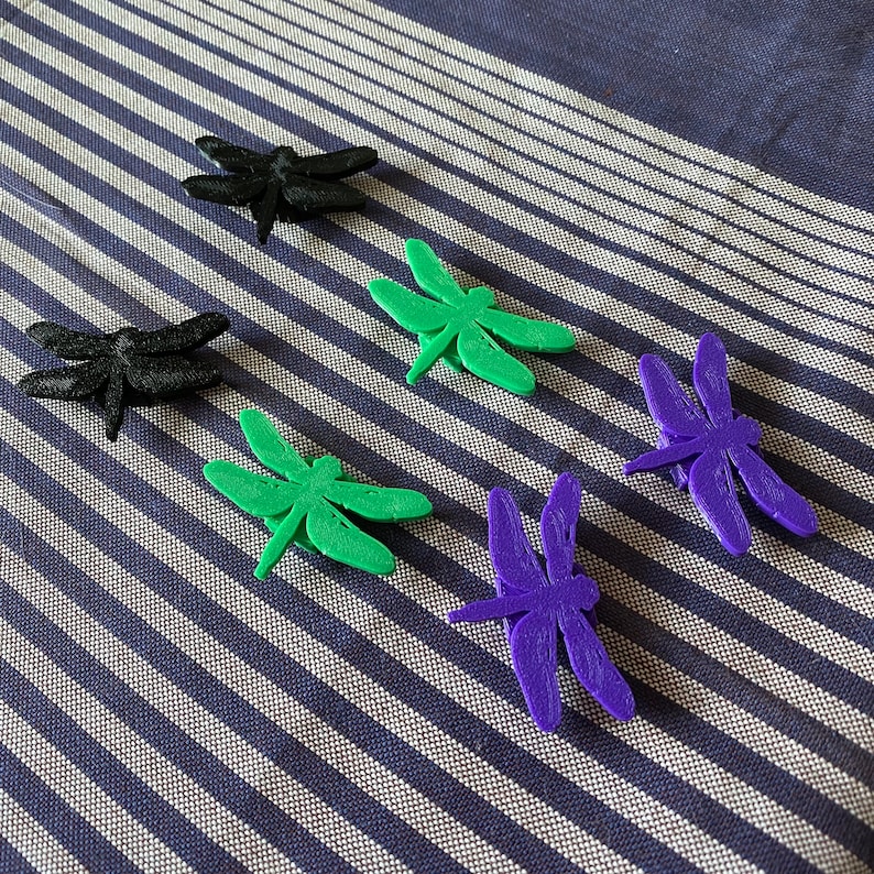 6x Dragonfly Bike Spoke Decorations, goblincore bicycle decorations, cute bike accessories, insect themed bike parts image 5