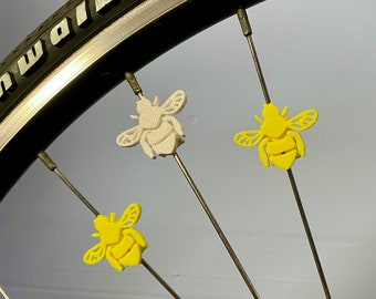 6x Bee Bike Spoke Decorations, bee bicycle decorations, bee bike accessories, bee themed bike parts