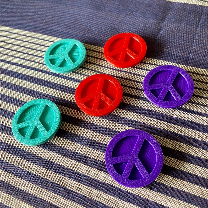 6x Peace symbol Bike Spoke Decorations hipster bike, hippie bike gift, cyclist gift, bike peace sign, bike protest signs, hippy bike gifts image 2