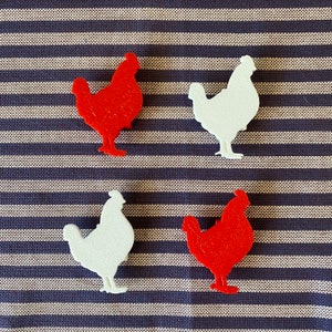 6x Chicken Bike Spoke Decorations - bicycle chicken decorations - gift for chicken mom or dad, cyclist gift, for bike party or bike parade image 4