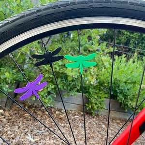 6x Dragonfly Bike Spoke Decorations, goblincore bicycle decorations, cute bike accessories, insect themed bike parts image 3