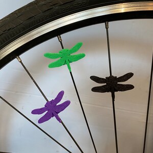 6x Dragonfly Bike Spoke Decorations, goblincore bicycle decorations, cute bike accessories, insect themed bike parts image 6