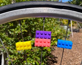 6x Brick Toy Bike Spoke Decorations - Building Block Bike Decoration - Block Bike Accessories - custom color brick gift for brick fan