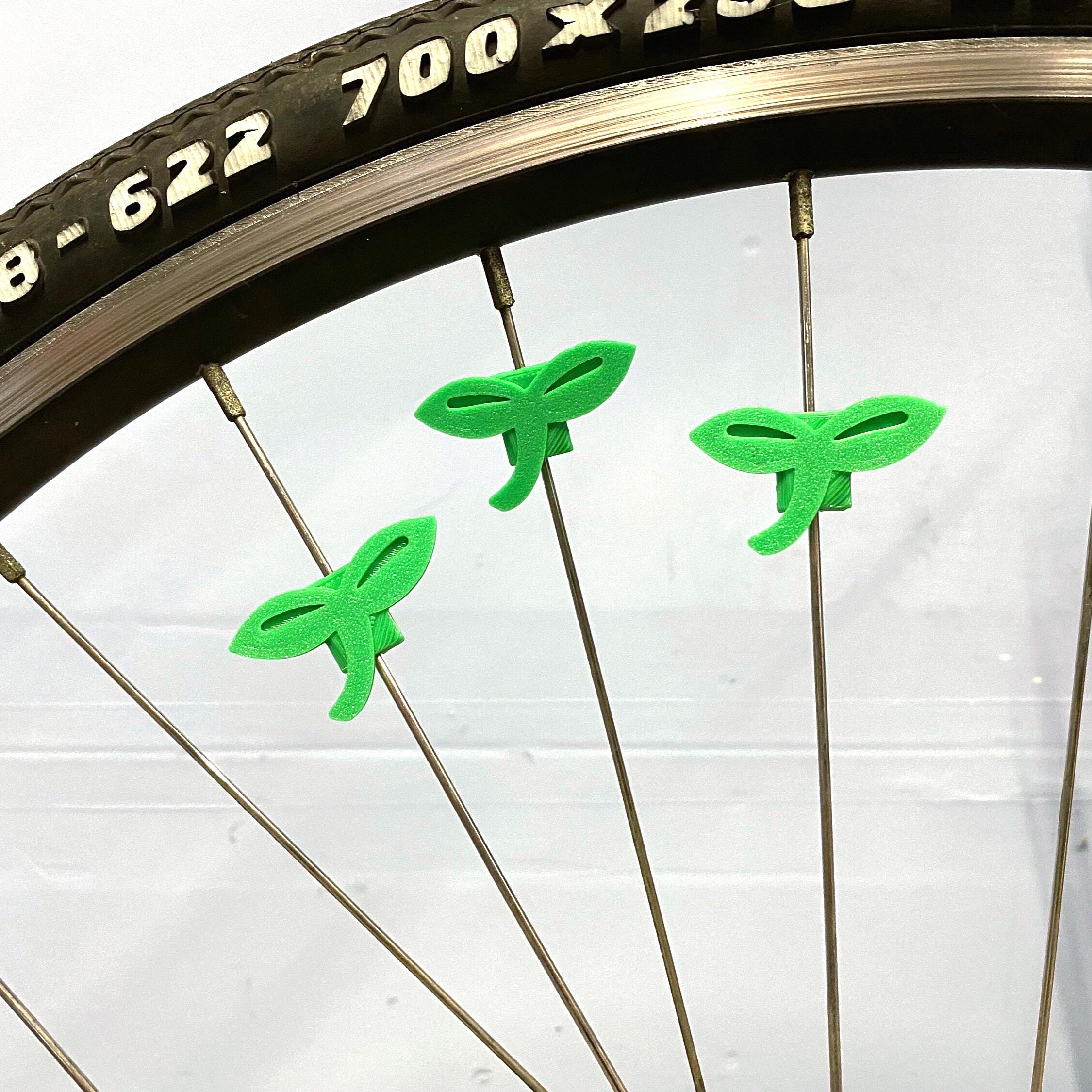 6x plant bike decoration - seedling bicycle spoke decoration - gift for gardener cyclist
