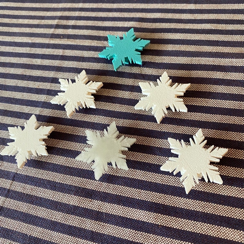 6x Frozen Snowflake Bike Decorations - winter bicycle decoration, bike accessories for her, bike gift for child image 4