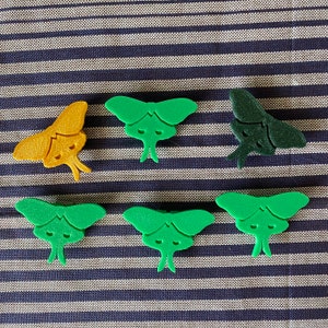 6x Moth Bike Spoke Decorations - Moth cycling accessories - bike gift for him or her - goblincore cyclist gift image 3