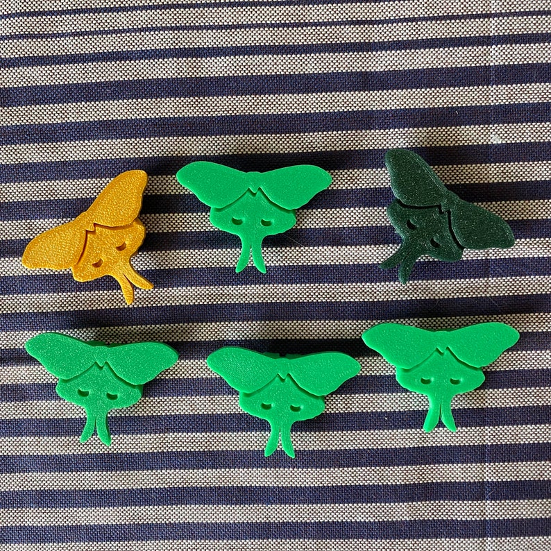 6x Moth Bike Spoke Decorations - Moth cycling accessories - bike gift for him or her - goblincore cyclist gift image 3