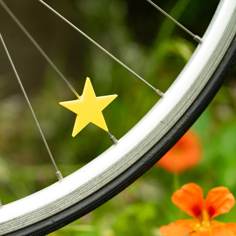 6x Star Bike Spoke Decorations, gift for cyclist, july 4th bike parade, patriotic bicycle, American ebike accessories image 7