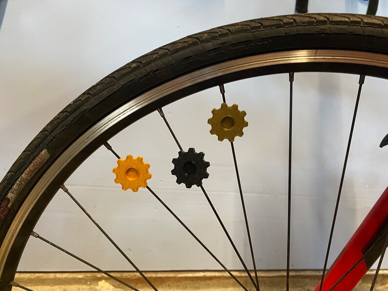 Steampunk Bike Decorations, bicycle spoke decoration, steampunk theme bicycle, dieselpunk bike accessories, gear themed bike parts image 5