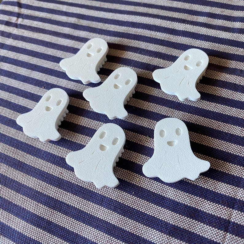 6 adornos fantasma para radios de bicicleta, adornos fantasma para bicicleta, lindos accesorios espeluznantes para bicicleta, piezas espeluznantes para bicicleta imagen 2