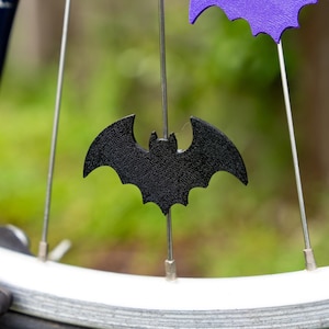 6x Fledermaus Fahrrad Speichen Dekorationen - gruseliges Fahrrad Geschenk, Gothic Fahrrad Dekoration, Fledermaus Fahrradzubehör, Fledermaus-Radfahrer Halloween Geschenk Bild 8