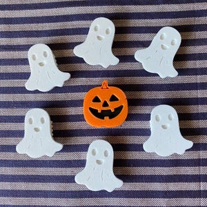 6 adornos fantasma para radios de bicicleta, adornos fantasma para bicicleta, lindos accesorios espeluznantes para bicicleta, piezas espeluznantes para bicicleta imagen 6