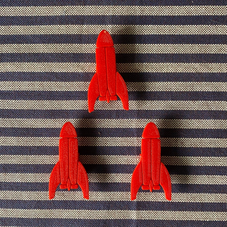 6x Rocket Bike Spoke Decorations - space rocket bike accessories - bike gift for boy or girl - rocket for bike party or bike parade image 7