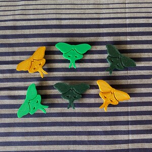 6x Moth Bike Spoke Decorations - Moth cycling accessories - bike gift for him or her - goblincore cyclist gift image 6