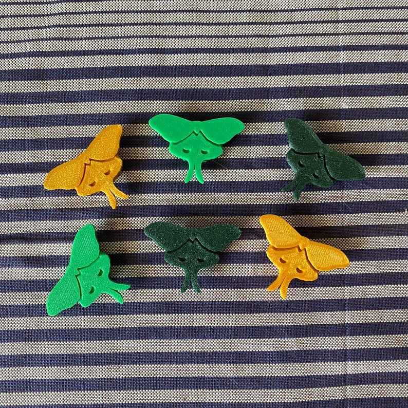 6x Moth Bike Spoke Decorations - Moth cycling accessories - bike gift for him or her - goblincore cyclist gift image 6