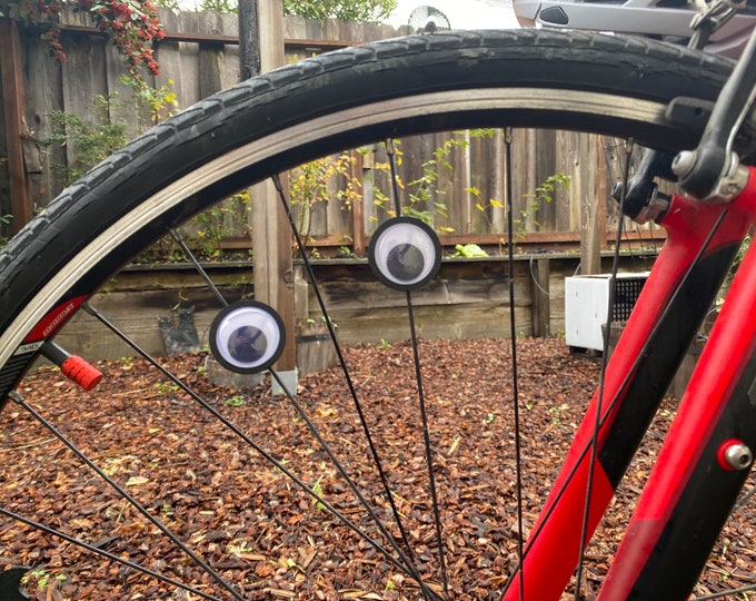 6x Googly Eye Bike Decorations - gift for cyclist, funny bicycle gift, biblically accurate angels, hipster bike accessories