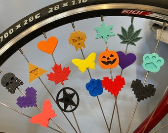 Custom bike decorations, custom wheelchair accessories, custom gift for cyclist or wheelchair user
