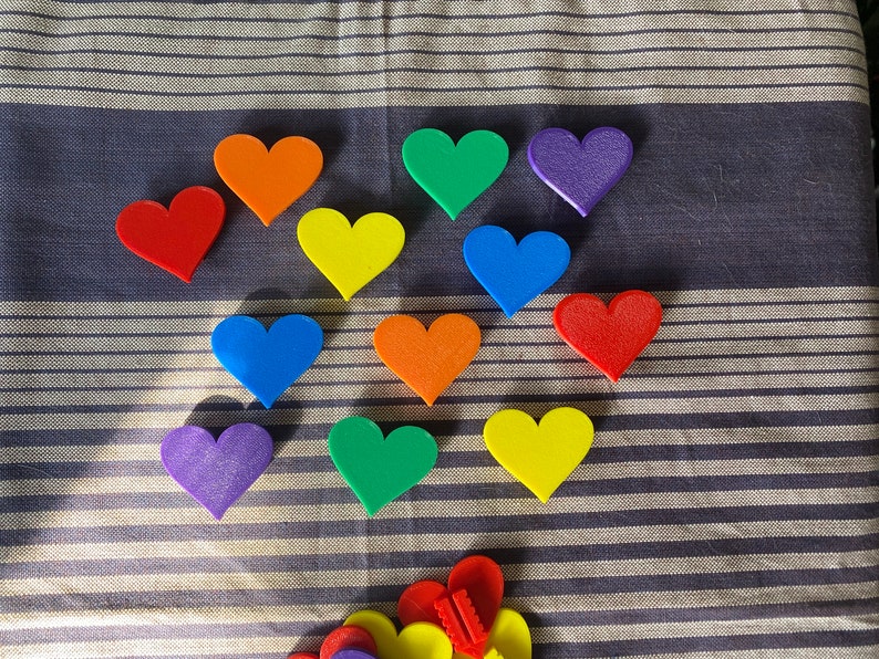 6x Heart Bike Spoke Decorations, valentines bicycle decorations, cute bike accessories, heart themed bike parts image 5