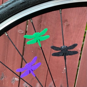 6x Dragonfly Bike Spoke Decorations, goblincore bicycle decorations, cute bike accessories, insect themed bike parts image 2