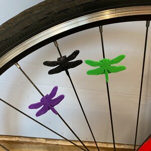 6x Dragonfly Bike Spoke Decorations, goblincore bicycle decorations, cute bike accessories, insect themed bike parts image 8