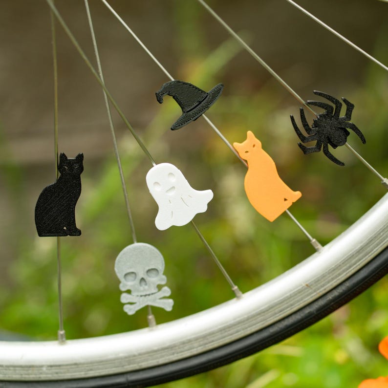 6x Witch Hat Bike Spoke Decorations - spooky bicycle gift, wizard hat bike decoration, wicked witch hat bicycle accessories image 2