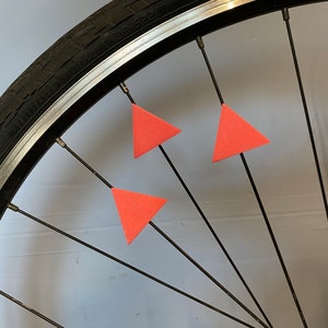 Pink Triangle Bike Spoke Decorations: Pride Parade Accessories (Set of 6) image 5
