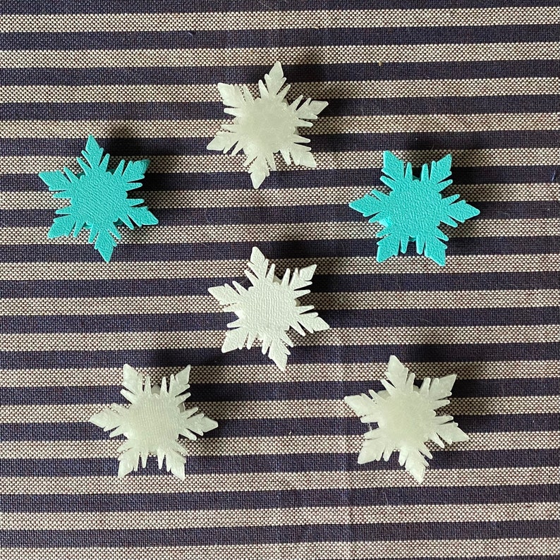 6x Frozen Snowflake Bike Decorations - winter bicycle decoration, bike accessories for her, bike gift for child image 6