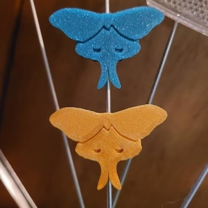 6x Moth Bike Spoke Decorations - Moth cycling accessories - bike gift for him or her - goblincore cyclist gift image 1