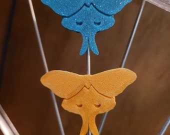 6x Moth Bike Spoke Decorations - fietsaccessoires motten - fietscadeau voor hem of haar - fietscadeau goblincore