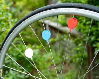 6x Balloon Bike Spoke Decorations - red balloon bicycle gift, party bike decoration, colorful bicycle accessories