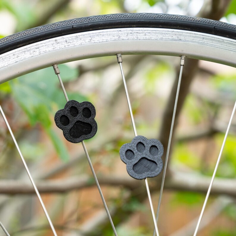 6x Cat Paw / Dog Paw Bike Decorations, furry bicycle accessories, animal parade gift, gift for veterinarians, dog or cat cyclist gift image 7