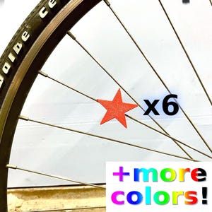 6x Star Bike Spoke Decorations, gift for cyclist, july 4th bike parade, patriotic bicycle, American ebike accessories image 8