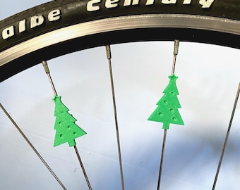6x Christmas Tree Bike Decorations, Christmas Bicycle Decorations, xmas gift for cyclist, cycling gift for tree enthusiasts, Arbor Day gift